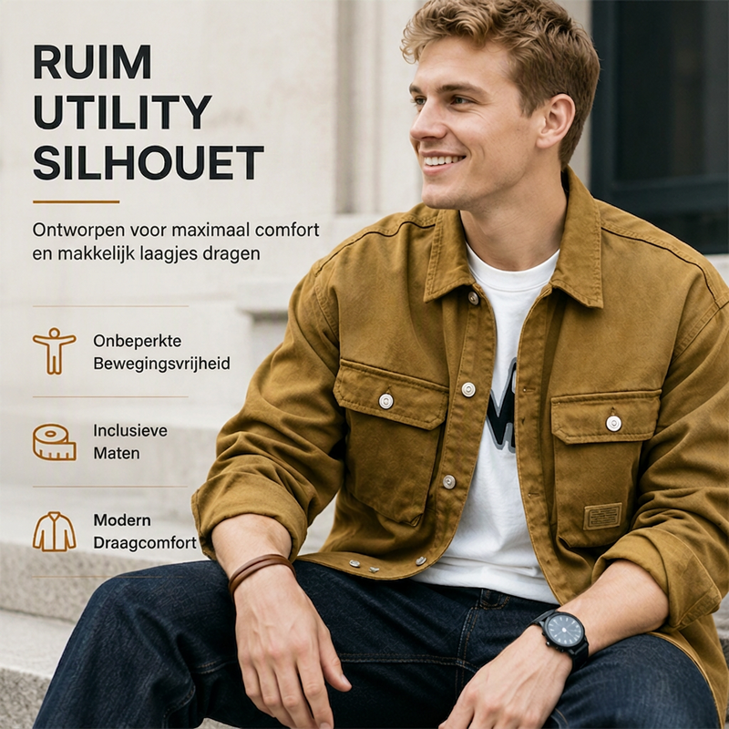 Klassieke losvallende cargo-jack voor heren