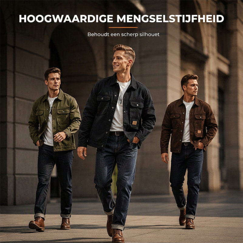 Klassieke losvallende cargo-jack voor heren