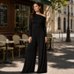 🔥Gratis verzending✈️Off-shoulder wijde pijpen jumpsuit voor dames