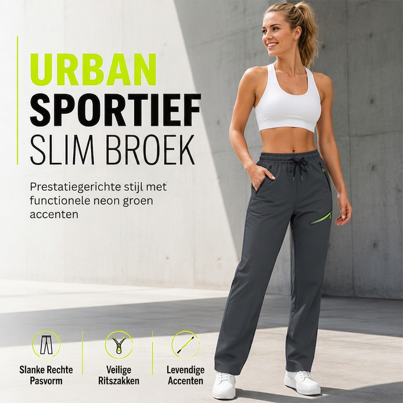 Casuele sportbroeken voor dames met ritszakken