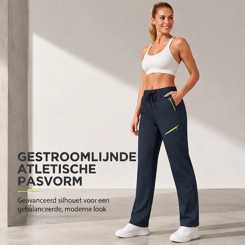 Casuele sportbroeken voor dames met ritszakken