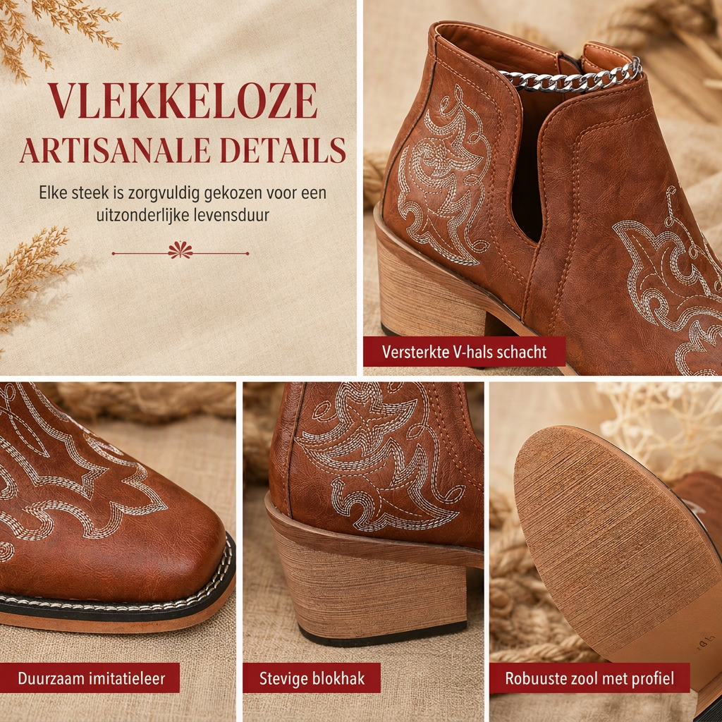 🔥Gratis verzending✈️Dames retro V-hak blokhak Martin-laarzen, grote maten, effen kleuren en bloemenprint enkellaarzen voor herfst en winter