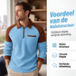 😍Heren casual sweatshirt met wafelstructuur en kwartrits