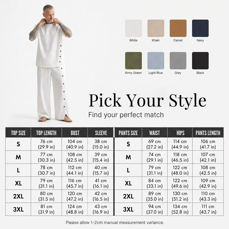 🔥Gratis verzending✈️Tweedelige set met casual overhemd en broek voor heren