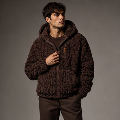 🔥 50% KORTING&Gratis verzending✈️ 🧥 Heren Fleece Jack met Capuchon & Rits – Warm, Zacht en Comfortabel voor Elke Dag ❄️