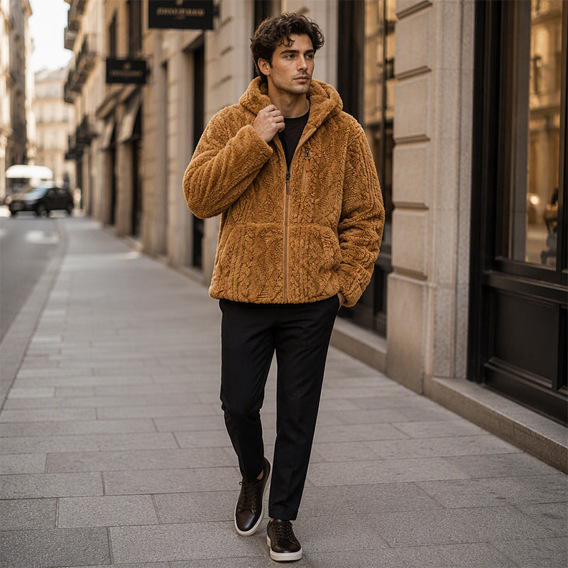 🔥 50% KORTING&Gratis verzending✈️ 🧥 Heren Fleece Jack met Capuchon & Rits – Warm, Zacht en Comfortabel voor Elke Dag ❄️
