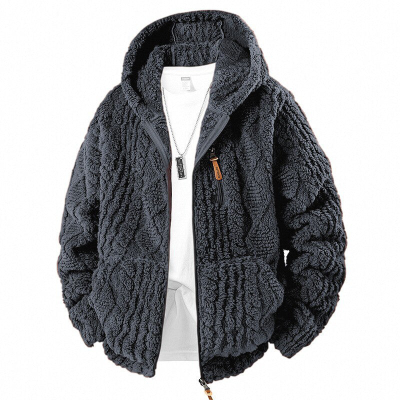 🔥 50% KORTING&Gratis verzending✈️ 🧥 Heren Fleece Jack met Capuchon & Rits – Warm, Zacht en Comfortabel voor Elke Dag ❄️
