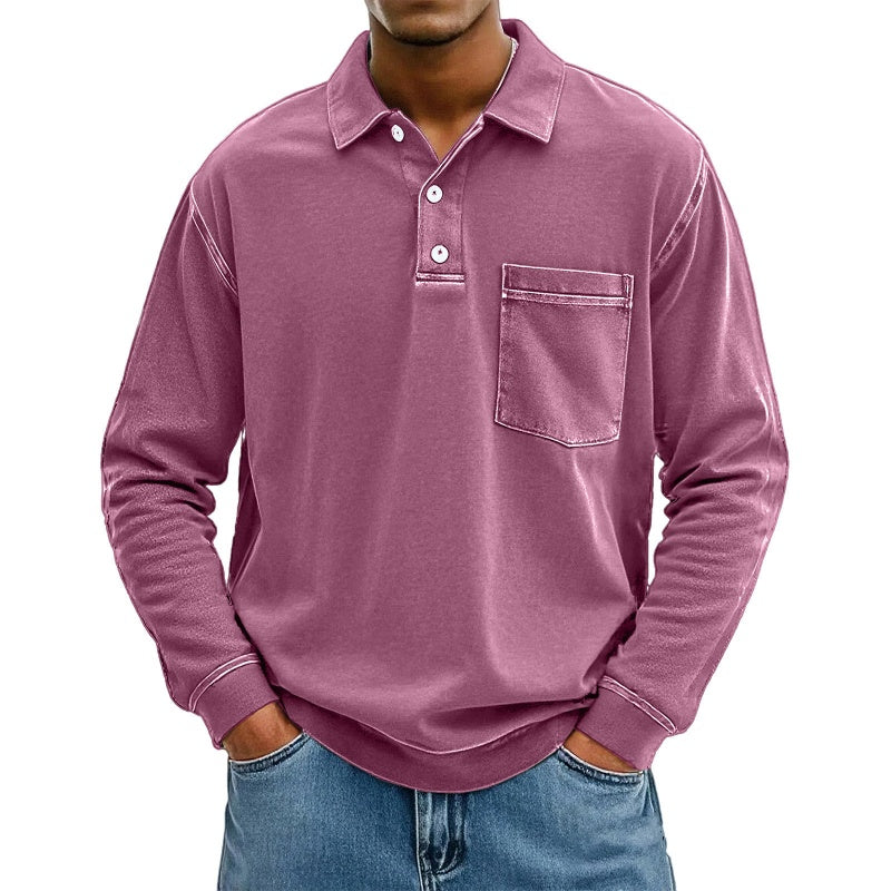 🔥 50% KORTING ✨ Casual Heren Overhemd met Lange Mouwen – Comfortabele Stijl met Praktische Borstzak 👔