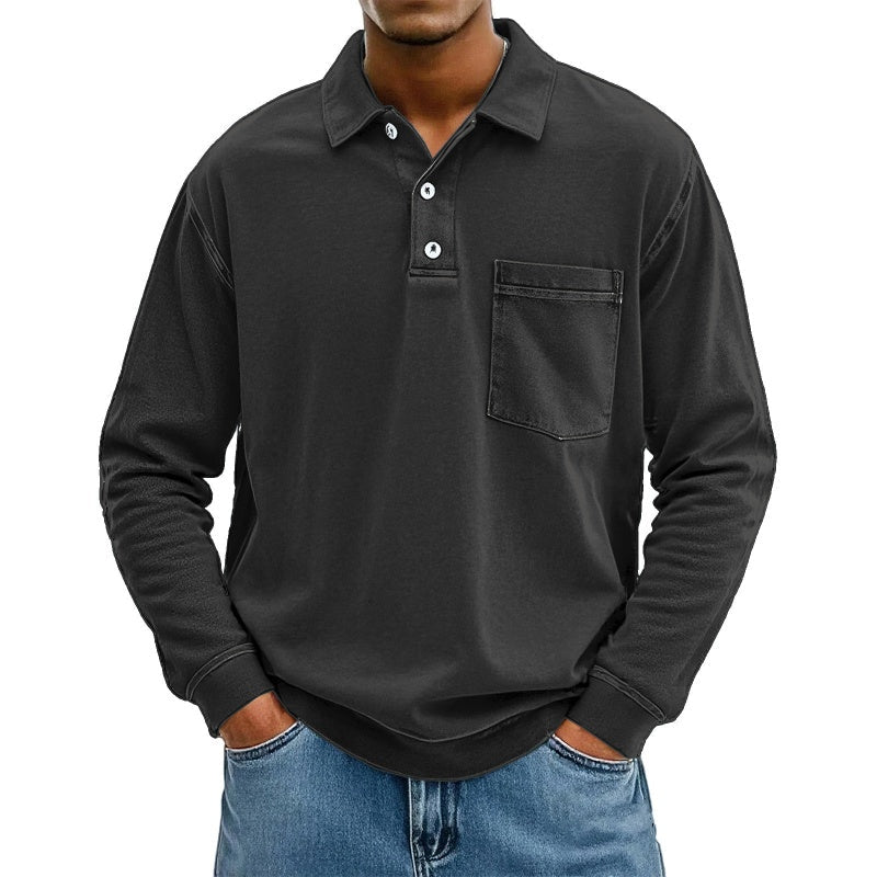 🔥 50% KORTING ✨ Casual Heren Overhemd met Lange Mouwen – Comfortabele Stijl met Praktische Borstzak 👔