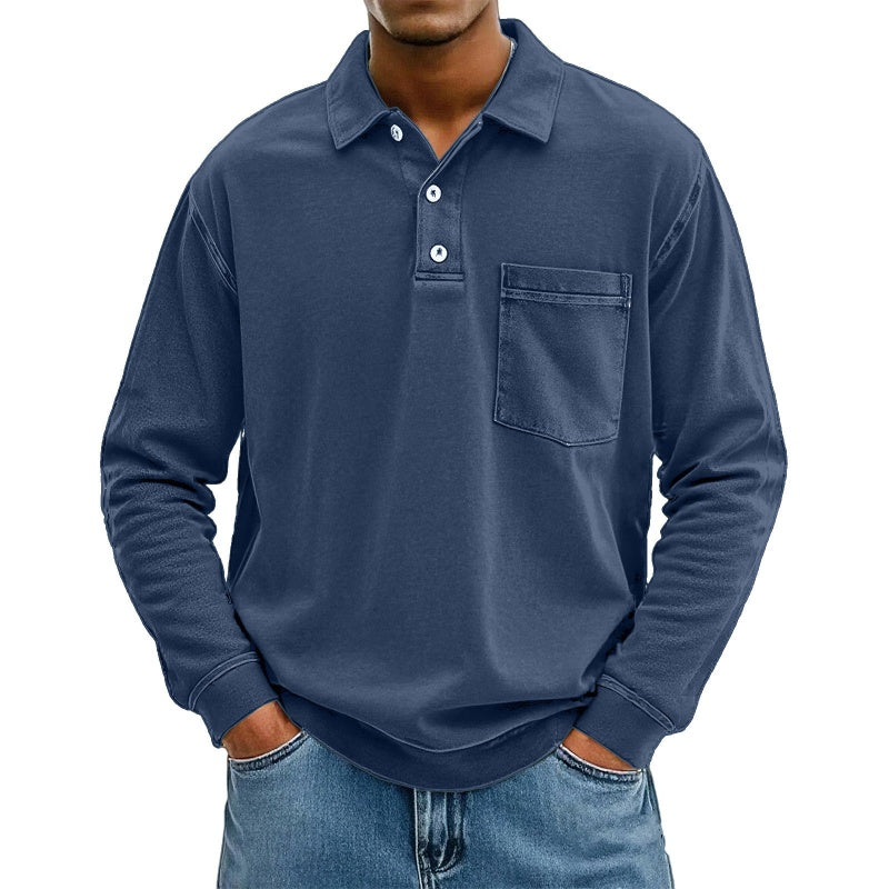 🔥 50% KORTING ✨ Casual Heren Overhemd met Lange Mouwen – Comfortabele Stijl met Praktische Borstzak 👔