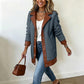 🔥Gratis verzending✈️Dames gewatteerde jack met revers en patchwork van pluche