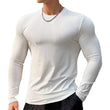 😍Geribbelde getailleerde T-shirt met lange mouwen voor heren