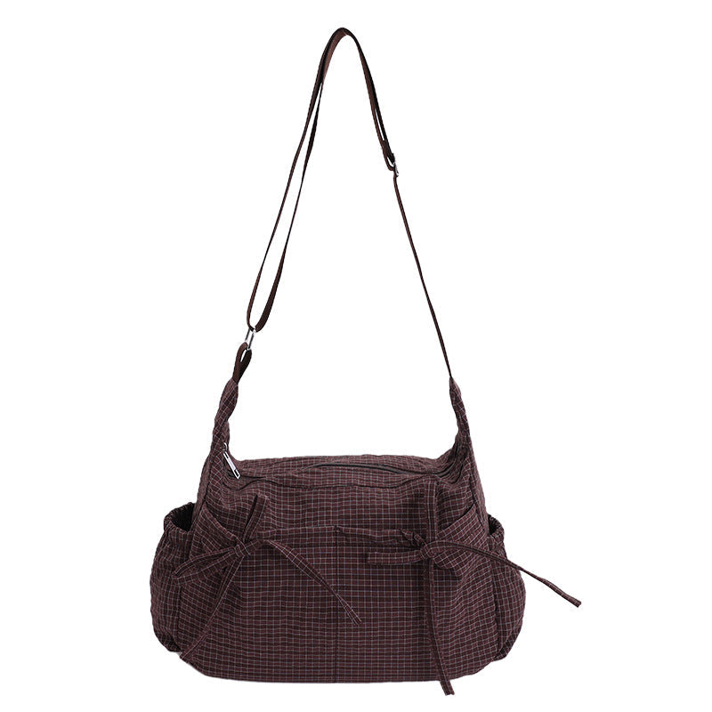 😍Casual Geruite Slouchy Schoudertas