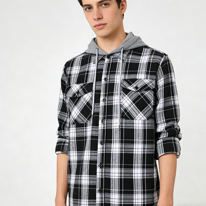 🔥 50% KORTING 🧥 Heren Geruit Flanellen Capuchonhemdjack 👔 Warme Laagjeslook, Zachte Stof & Casual Winterstijl