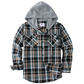🔥 50% KORTING 🧥 Heren Geruit Flanellen Capuchonhemdjack 👔 Warme Laagjeslook, Zachte Stof & Casual Winterstijl
