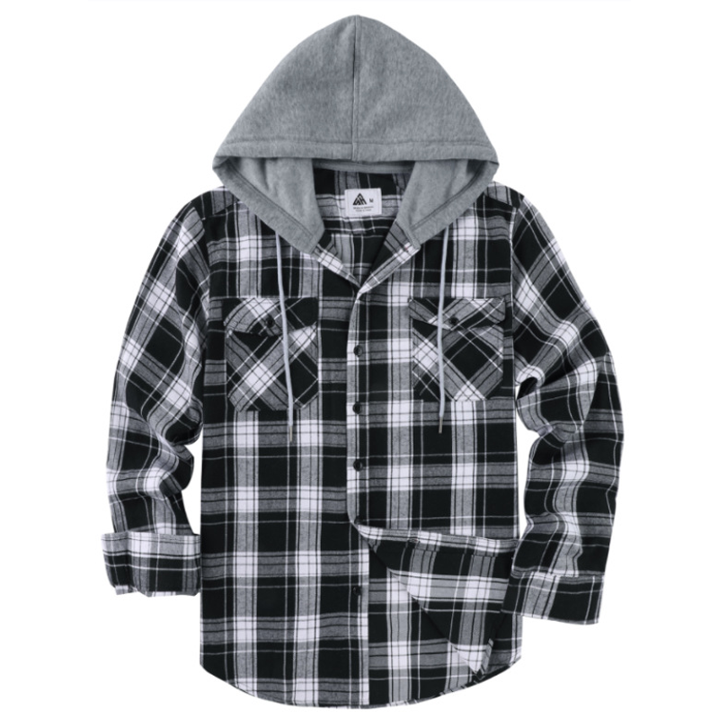🔥 50% KORTING 🧥 Heren Geruit Flanellen Capuchonhemdjack 👔 Warme Laagjeslook, Zachte Stof & Casual Winterstijl