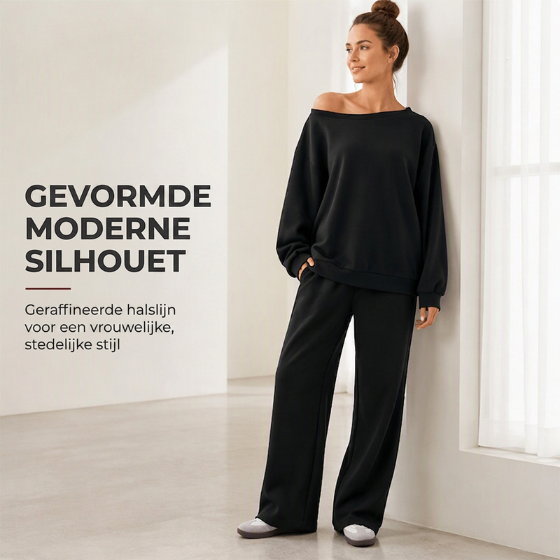 🔥Gratis verzending✈️Dames 2-Delige Trainingspak Set met Sweatshirt & Joggingbroek 👚 Zachte Comfort, Relaxte Pasvorm & Trendy Casual Look