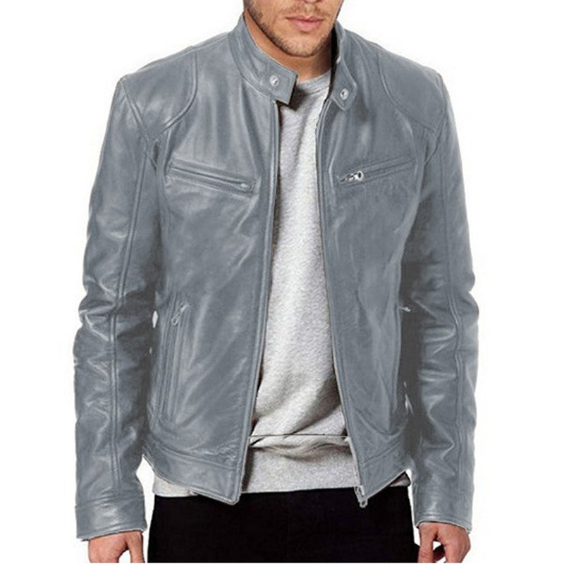 🔥Gratis verzending✈️Heren trendy jack met opstaande kraag en rits