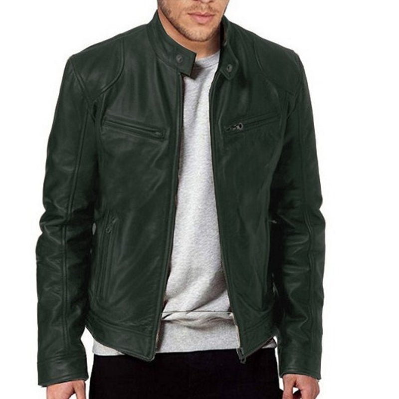 🔥Gratis verzending✈️Heren trendy jack met opstaande kraag en rits