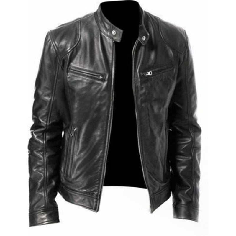 🔥Gratis verzending✈️Heren trendy jack met opstaande kraag en rits