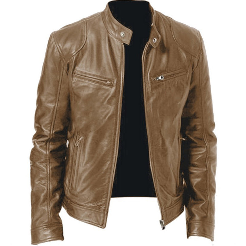🔥Gratis verzending✈️Heren trendy jack met opstaande kraag en rits