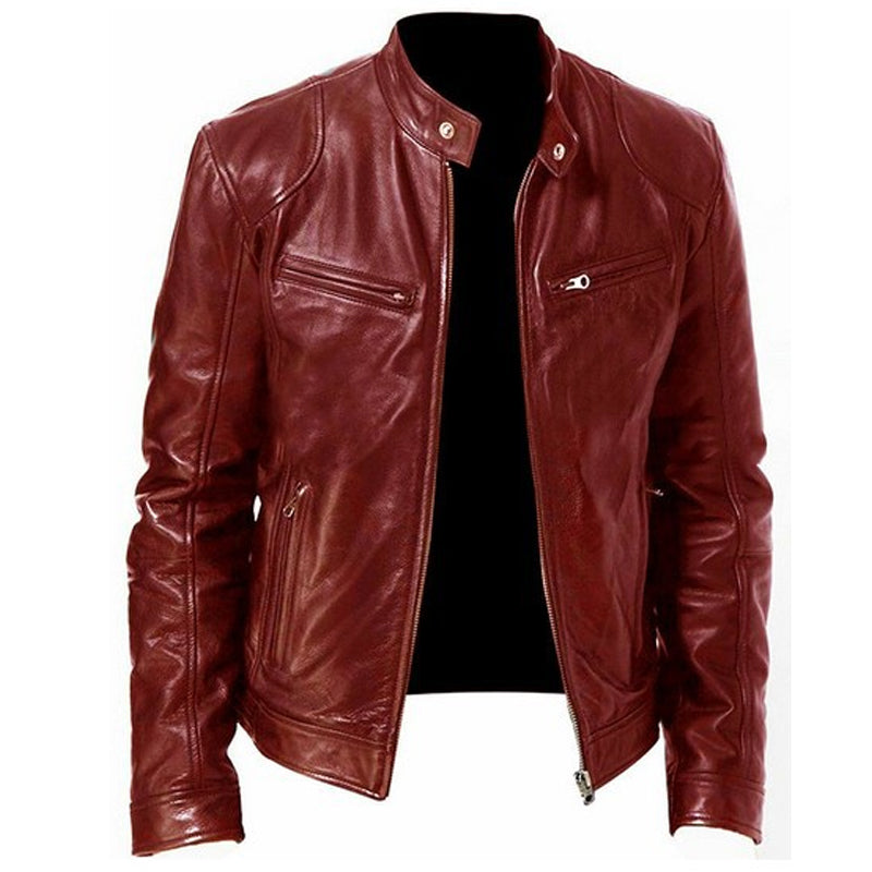🔥Gratis verzending✈️Heren trendy jack met opstaande kraag en rits