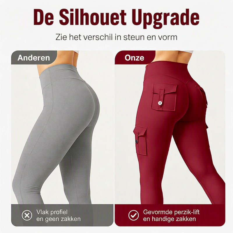 😍Dames hoogbouw cargo yogabroek