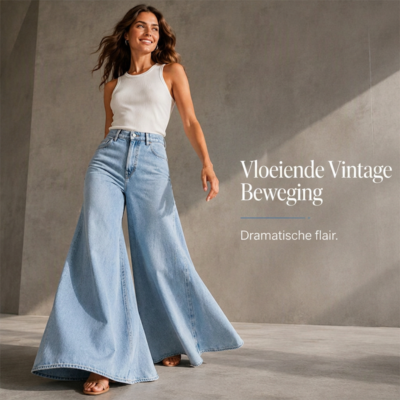 🔥Gratis verzending✈️Casual high waist wide leg jeans voor dames