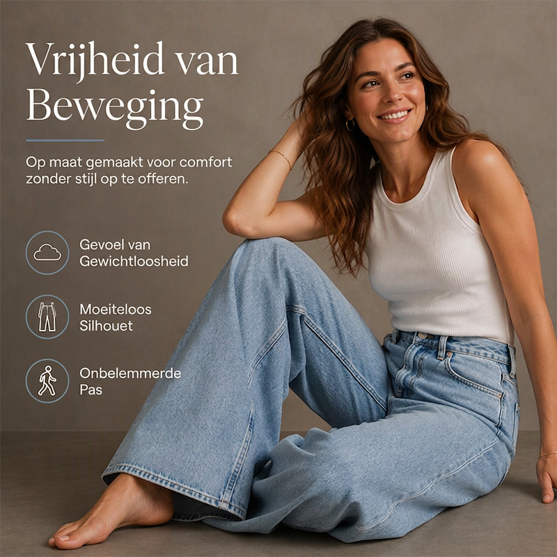 🔥Gratis verzending✈️Casual high waist wide leg jeans voor dames