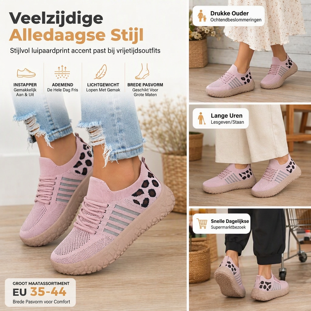 🔥50% OFF🔥Instap loafers voor dames, lichtgewicht ademende zomerse casual platte schoenen, grote maten beschikbaar