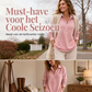 Geribd gebreid T-shirt met lange mouwen voor dames, losvallend model