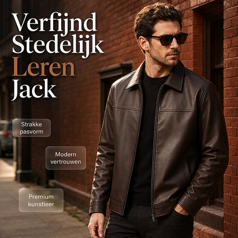🔥Gratis verzending✈️Verfijnde stedelijke leren jack