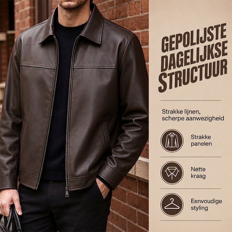 🔥Gratis verzending✈️Verfijnde stedelijke leren jack
