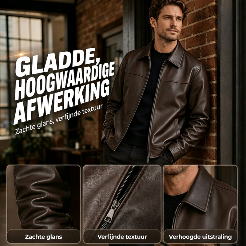 🔥Gratis verzending✈️Verfijnde stedelijke leren jack