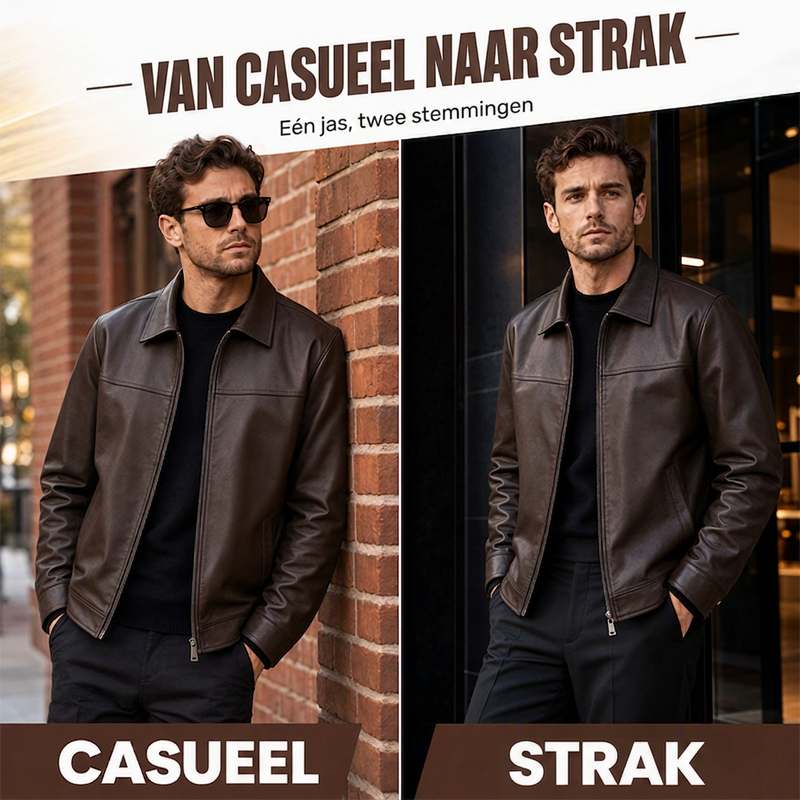 🔥Gratis verzending✈️Verfijnde stedelijke leren jack