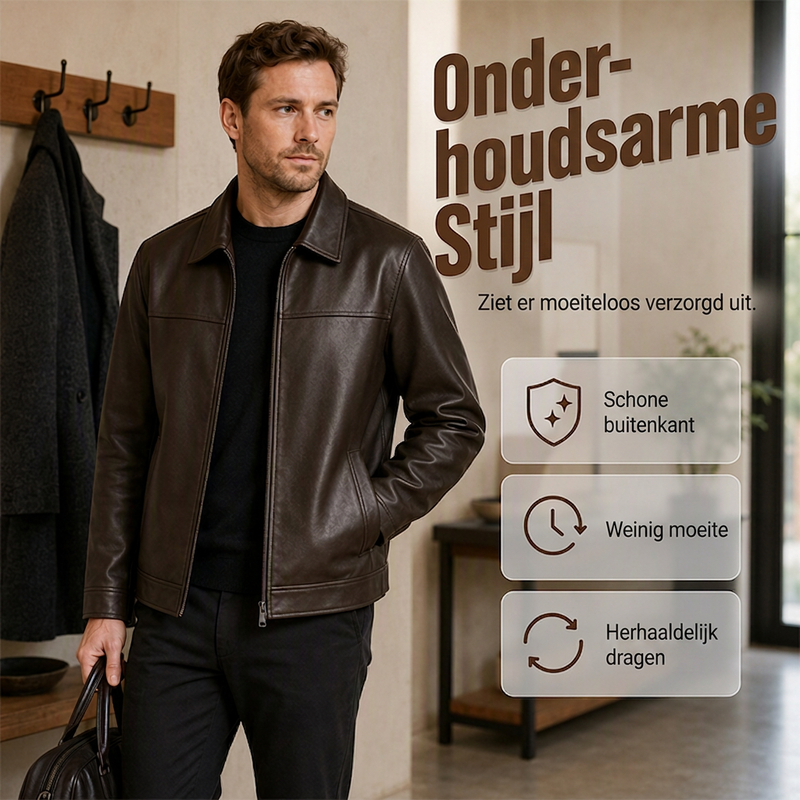 🔥Gratis verzending✈️Verfijnde stedelijke leren jack