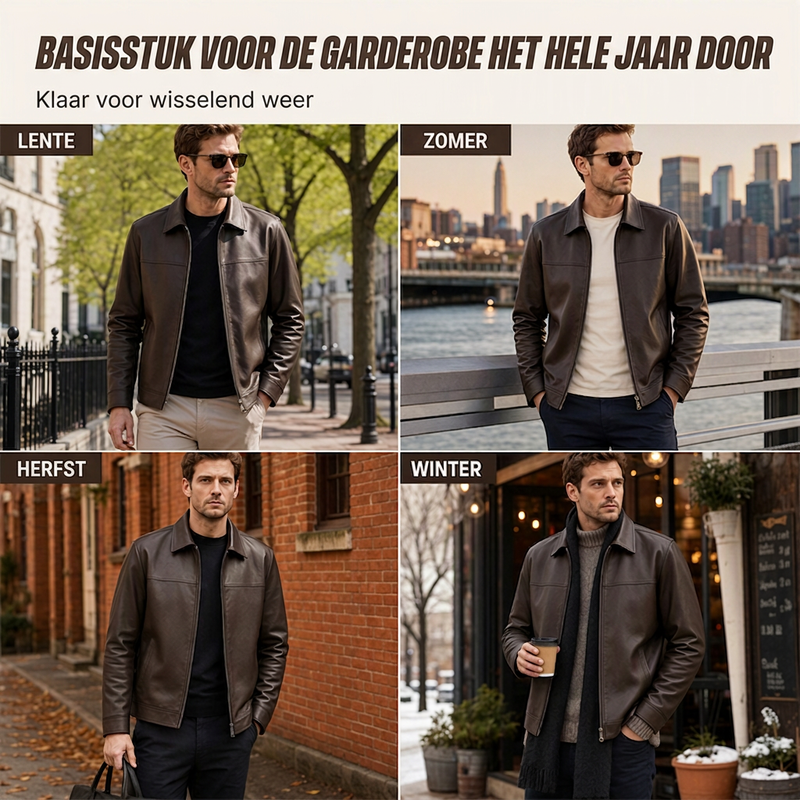 🔥Gratis verzending✈️Verfijnde stedelijke leren jack