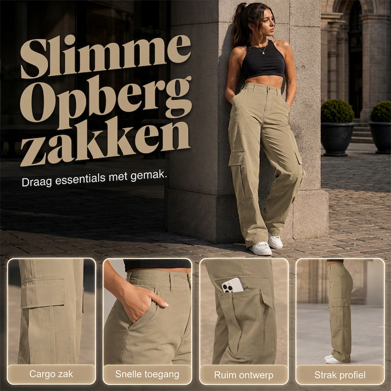 😍Modieuze afslankende cargobroeken voor dames