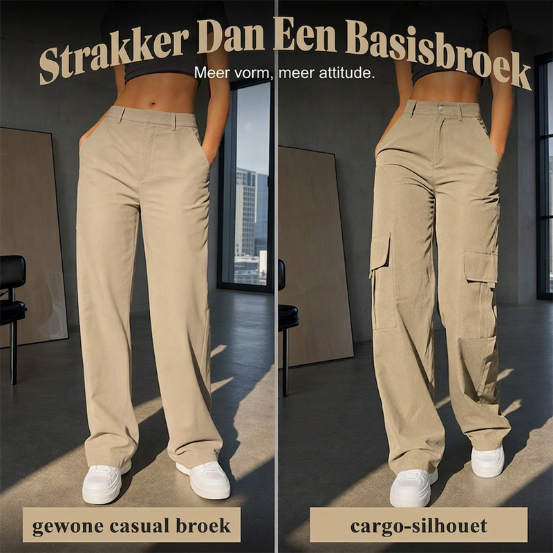 😍Modieuze afslankende cargobroeken voor dames