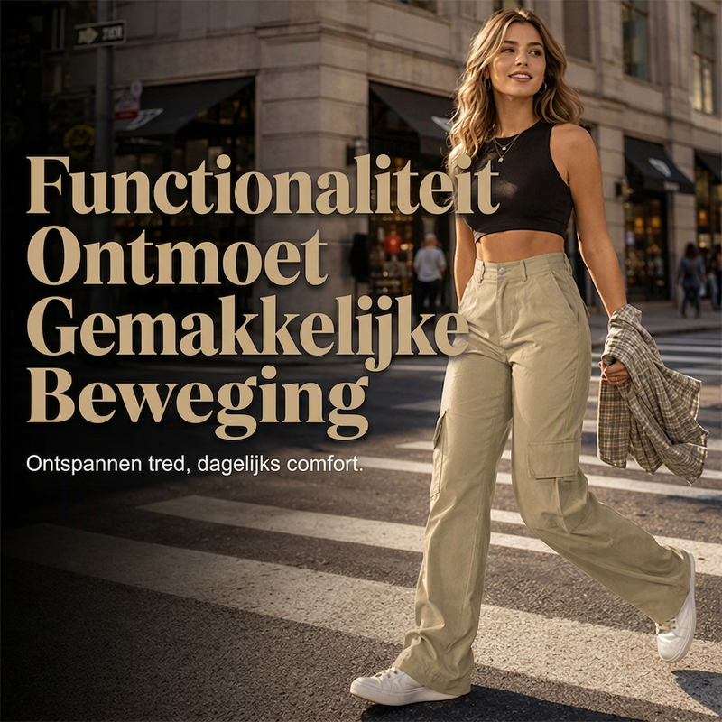 😍Modieuze afslankende cargobroeken voor dames