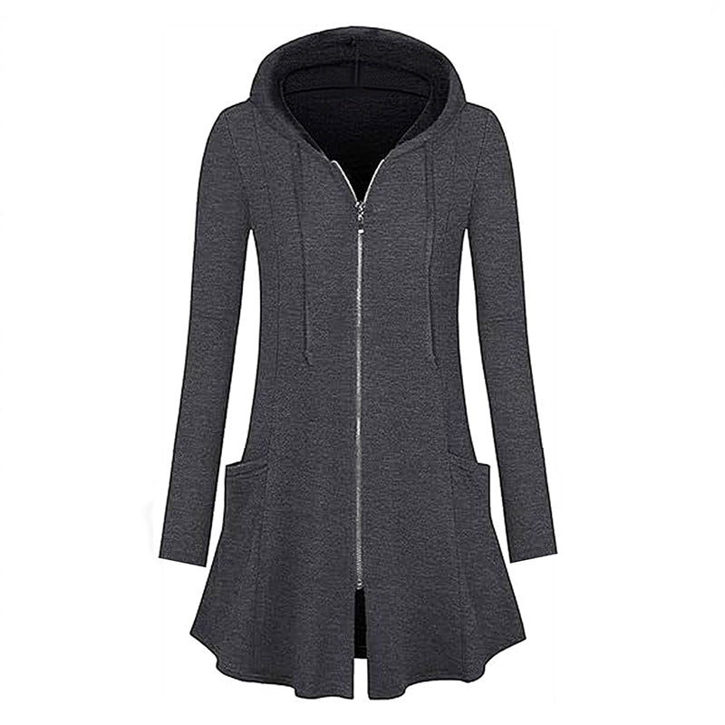 😍Dames jack met capuchon en ritssluiting, halflang