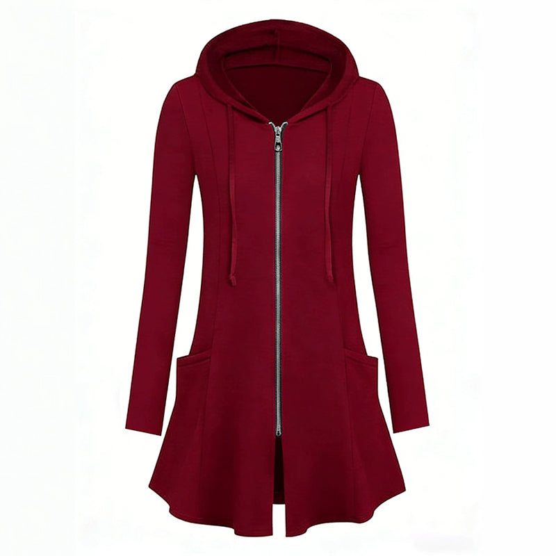 😍Dames jack met capuchon en ritssluiting, halflang