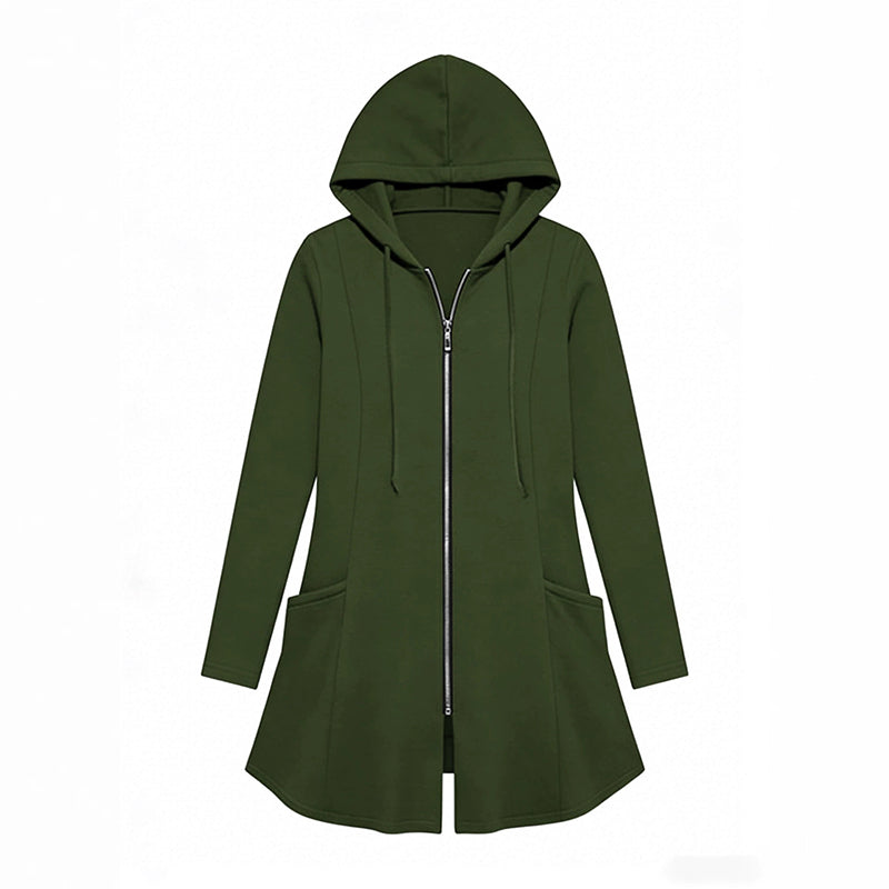 😍Dames jack met capuchon en ritssluiting, halflang