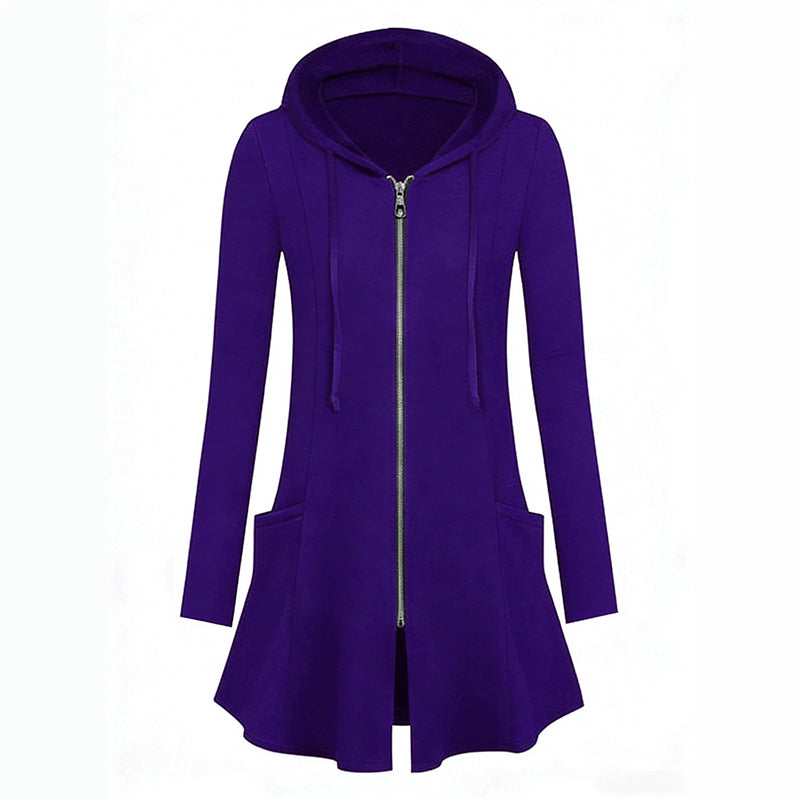 😍Dames jack met capuchon en ritssluiting, halflang