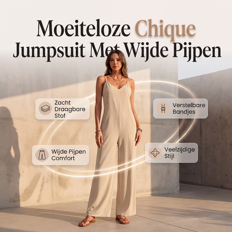 ✨👗Casual jumpsuit met V-hals en spaghettibandjes voor dames🔥Limited aanbieding