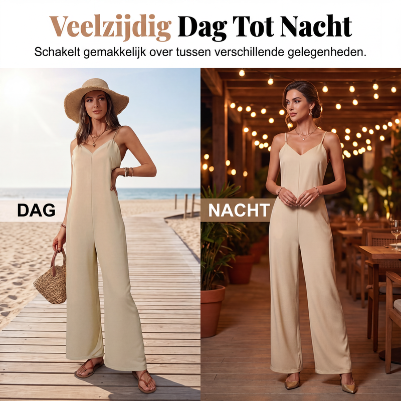 ✨👗Casual jumpsuit met V-hals en spaghettibandjes voor dames🔥Limited aanbieding
