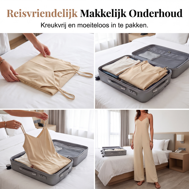 ✨👗Casual jumpsuit met V-hals en spaghettibandjes voor dames🔥Limited aanbieding
