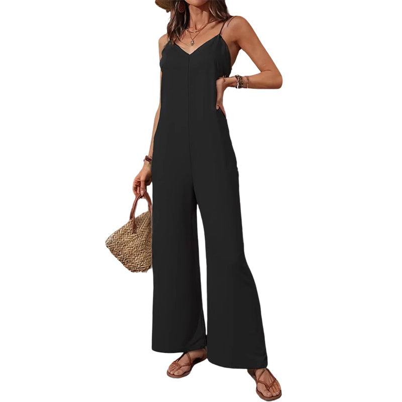 ✨👗Casual jumpsuit met V-hals en spaghettibandjes voor dames🔥Limited aanbieding