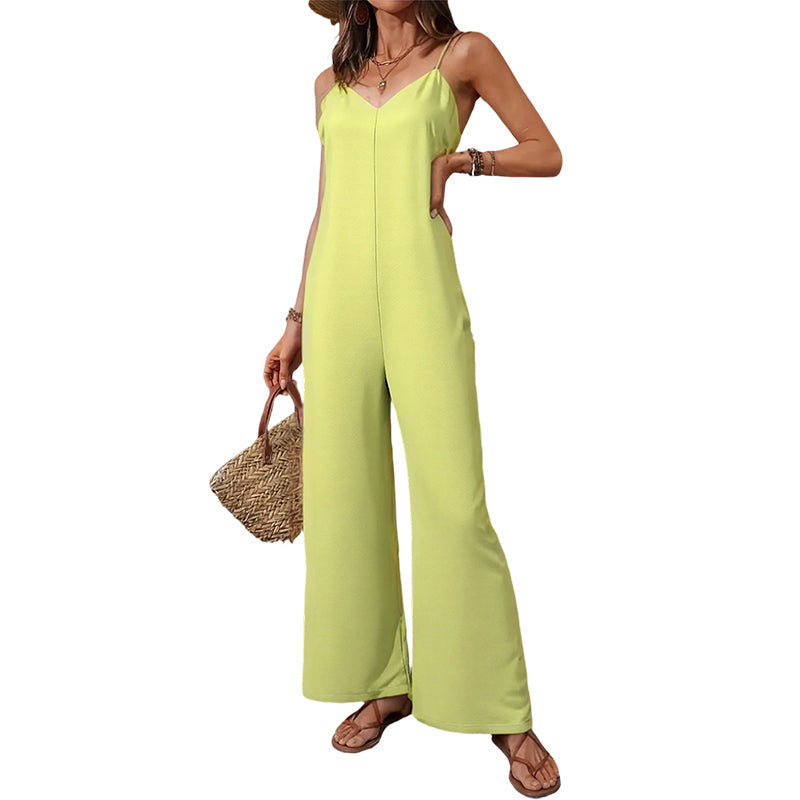 ✨👗Casual jumpsuit met V-hals en spaghettibandjes voor dames🔥Limited aanbieding
