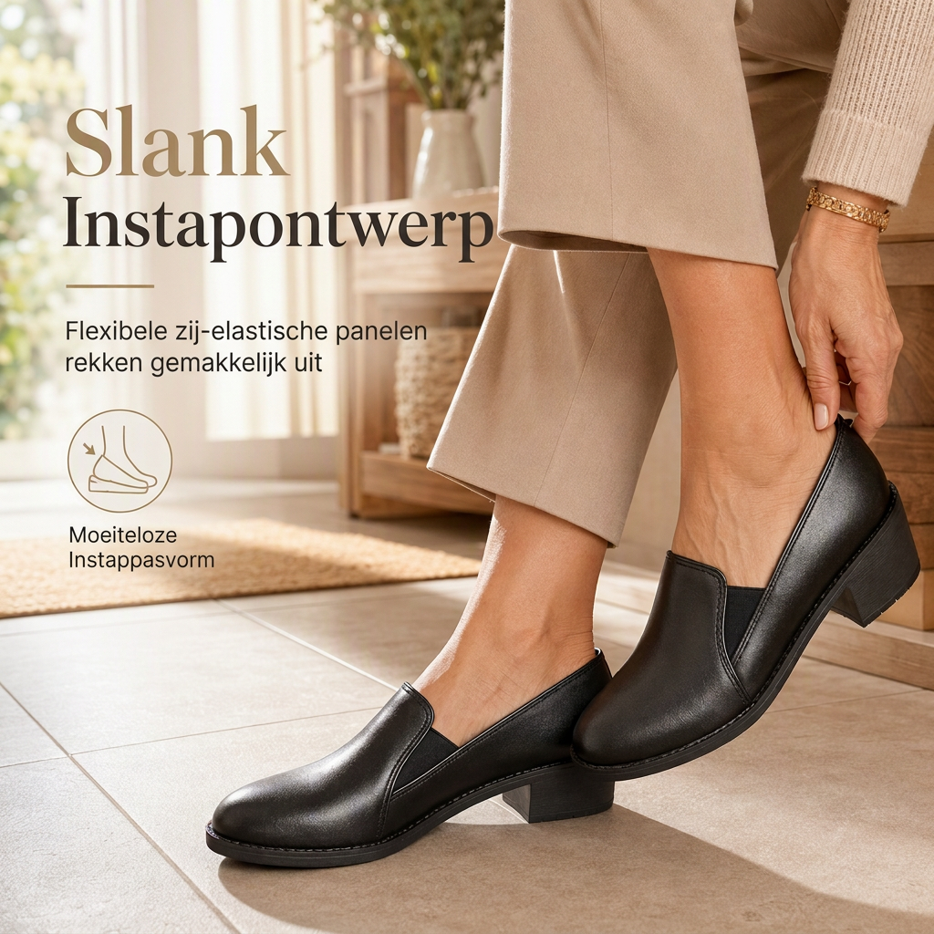 🔥Gratis verzending✈️Britse stijl retro instappers met halfblokhak voor dames, grote maten, chunky hak, lage schoenen